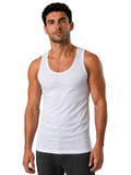 COTTONIL Men's Combed Cotton Sleeveless Undershirt - White