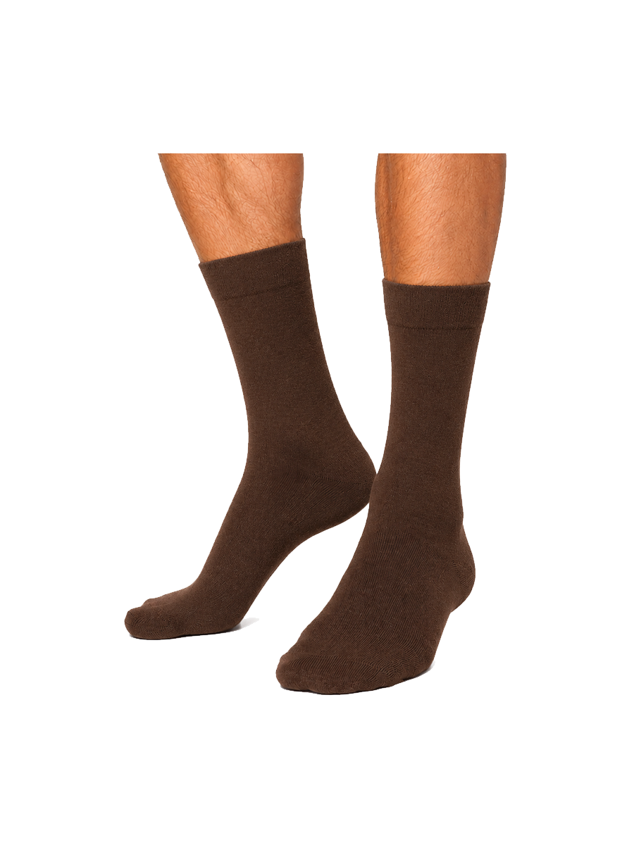 COTTONIL Men's Cotton Classic Socks - Brown