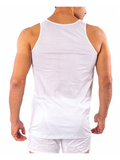 COTTONIL Men's Mercerised Cotton Sleeveless Undershirt - White