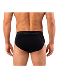 COTTONIL Men's Mercerised Cotton Briefs - Black
