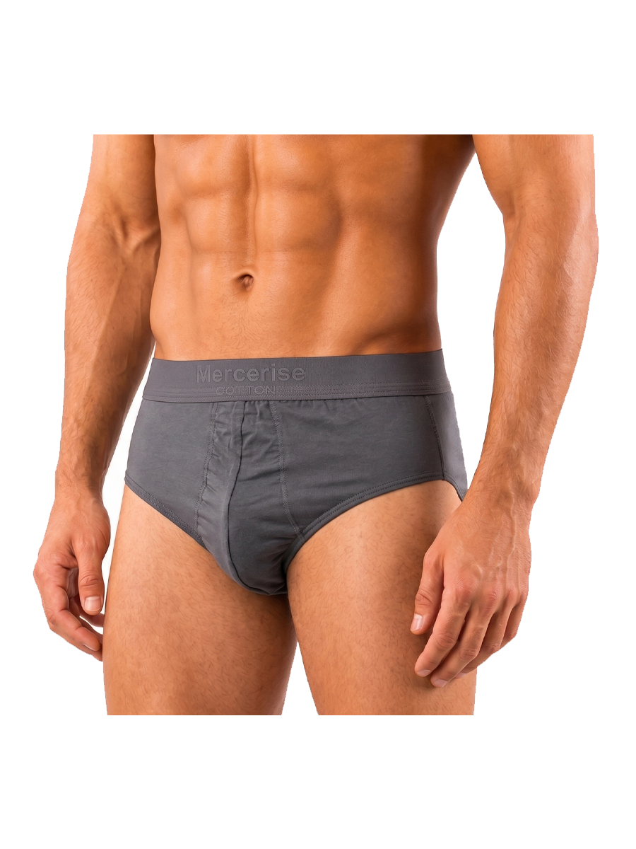 COTTONIL Men's Mercerised Cotton Briefs - D.Grey