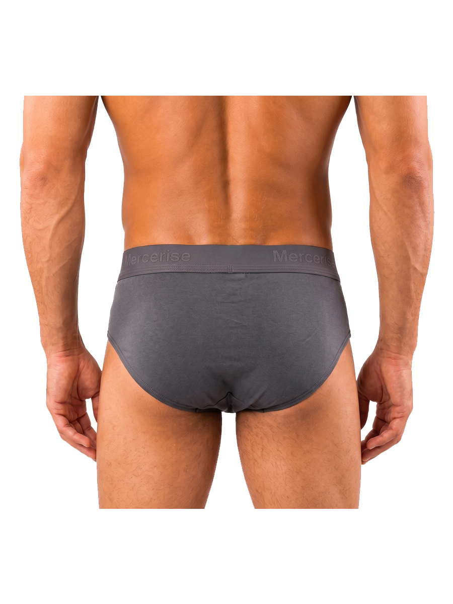 COTTONIL Men's Mercerised Cotton Briefs - D.Grey