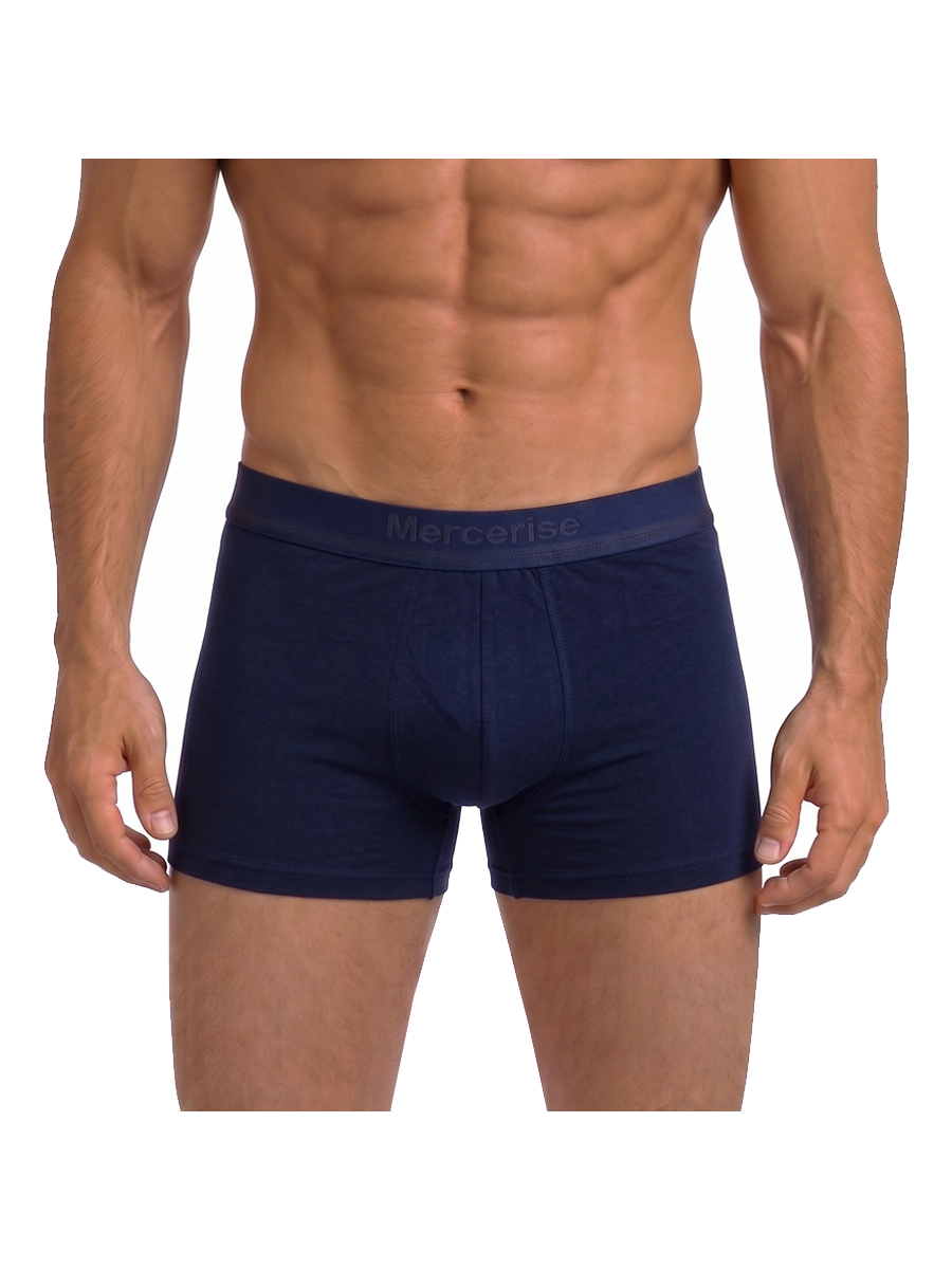 COTTONIL Men's Mercerised Cotton Boxer Briefs - Navy