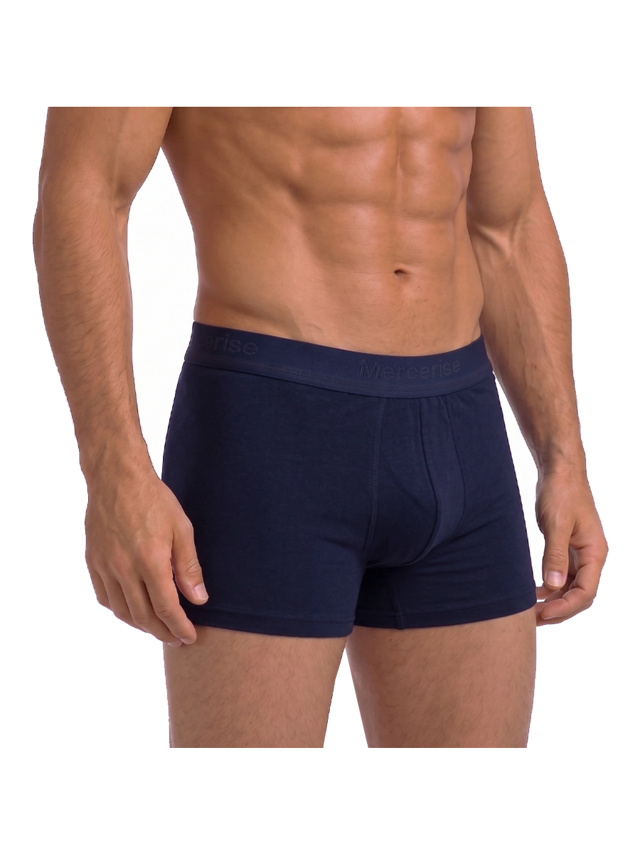 COTTONIL Men's Mercerised Cotton Boxer Briefs - Navy