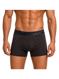 COTTONIL Men's Mercerised Cotton Printed Boxer Briefs - Black AOP