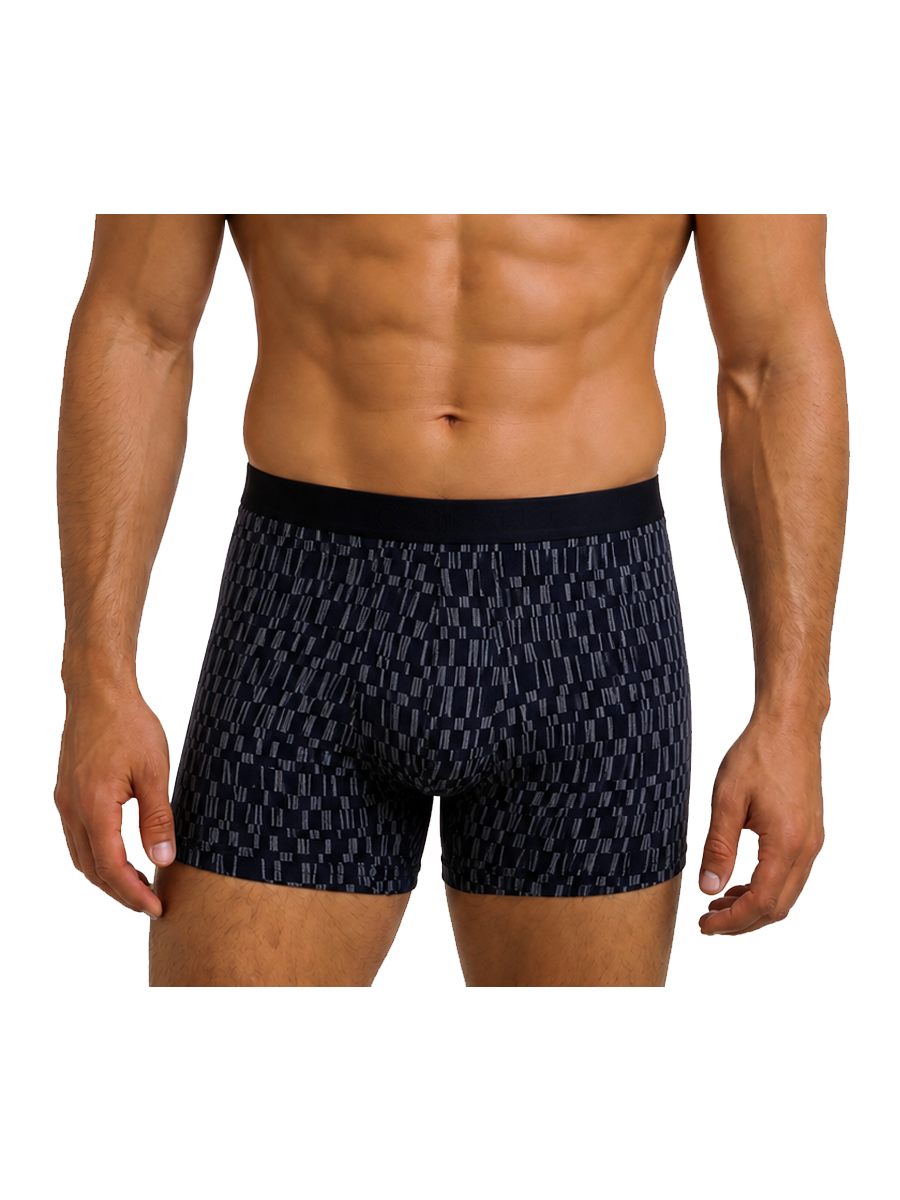 COTTONIL Men's Cotton Design Boxer Briefs - Dark Colors