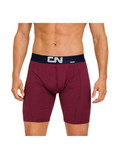 COTTONIL Men's Cotton CN Long Boxer Briefs - Burgundy