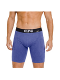 COTTONIL Men's Cotton CN Long Boxer Briefs - Mid Blue