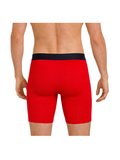 COTTONIL Men's Cotton CN Long Boxer Briefs - Red
