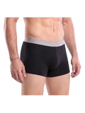 COTTONIL Men's Cotton Plain Boxer Briefs - Black
