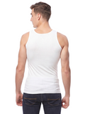 COTTONIL Men's Cotton Stretch Sleeveless Undershirt - White