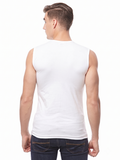 COTTONIL Men's Cotton Stretch V-Neck Cut Top Undershirt - White