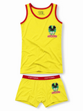 COTTONIL Babies Cotton Turbo Top & Boxer Briefs Set - Yellow