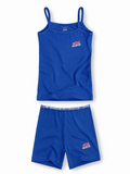 COTTONIL Babies Cotton Heart Top & Shorts Set - Blue
