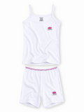 COTTONIL Babies Cotton Heart Top & Shorts Set - White