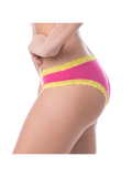 COTTONIL Women's Cotton Candy Fancy Lace Bikini Briefs - Fuchsia