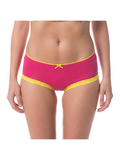 COTTONIL Women's Cotton Candy Midi Fancy Lace Briefs - Fuchsia