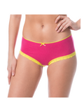COTTONIL Women's Cotton Candy Midi Fancy Lace Briefs - Fuchsia
