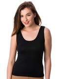 COTTONIL Women's Cotton Tank Top Undershirt - Black