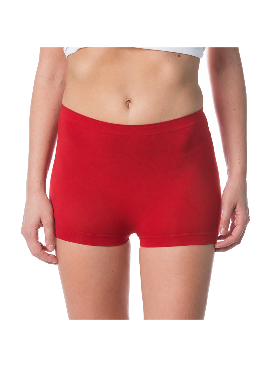 COTTONIL Women's Vega Boyshort Briefs - Red