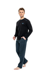 MOD Men Button Placket Pajama Set