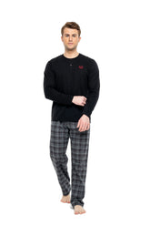 MOD Men Button Placket Pajama Set