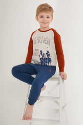 U.S. Polo Kids Boys Pyjama Set Melange Supreme