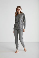 U.S. Polo Women Round Neck Pajama Set