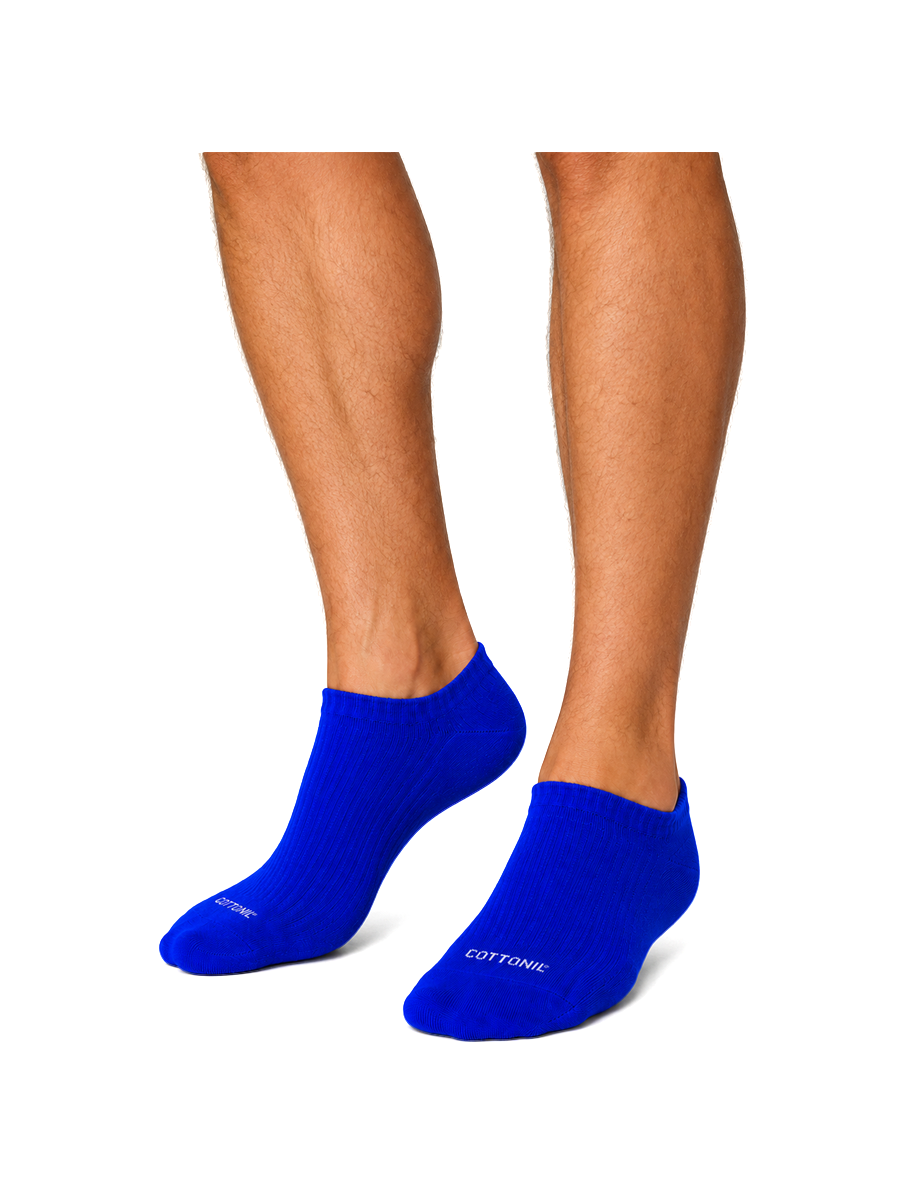 COTTONIL Men's Cotton No-Show Socks - Blue