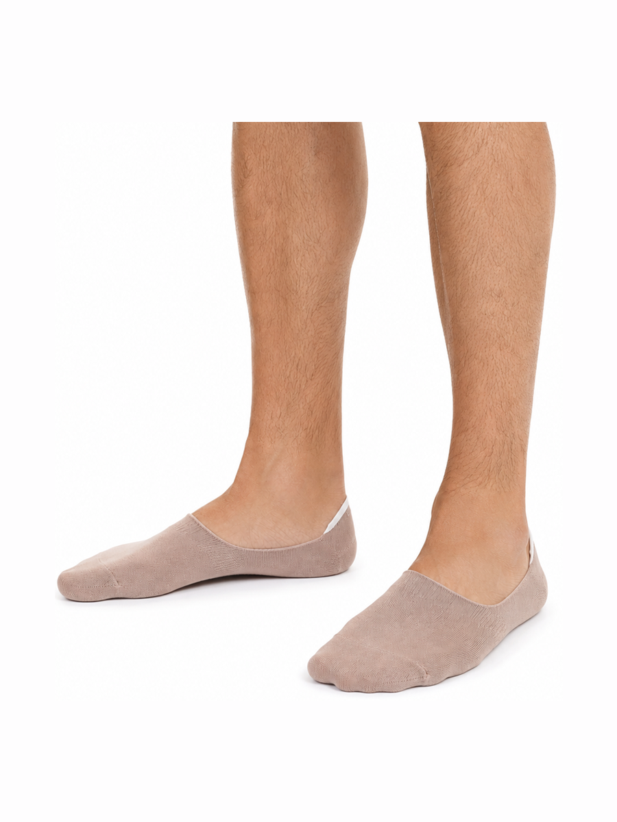 COTTONIL Men's Cotton Footie Socks - Beige