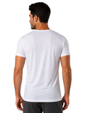 COTTONIL Men's Combed Cotton Short-Sleeve Undershirt - White