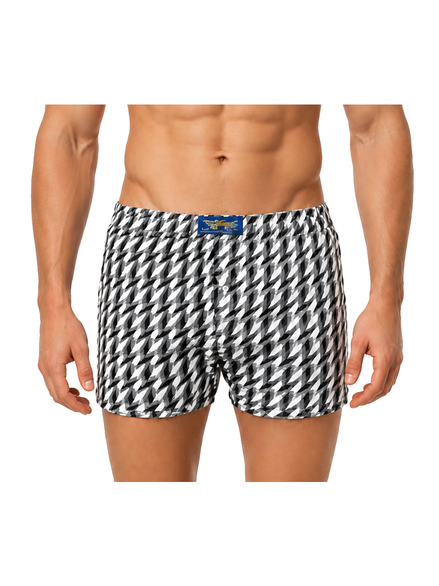 COTTONIL Men's Cotton Printed Boxer Shorts - Dark Colors
