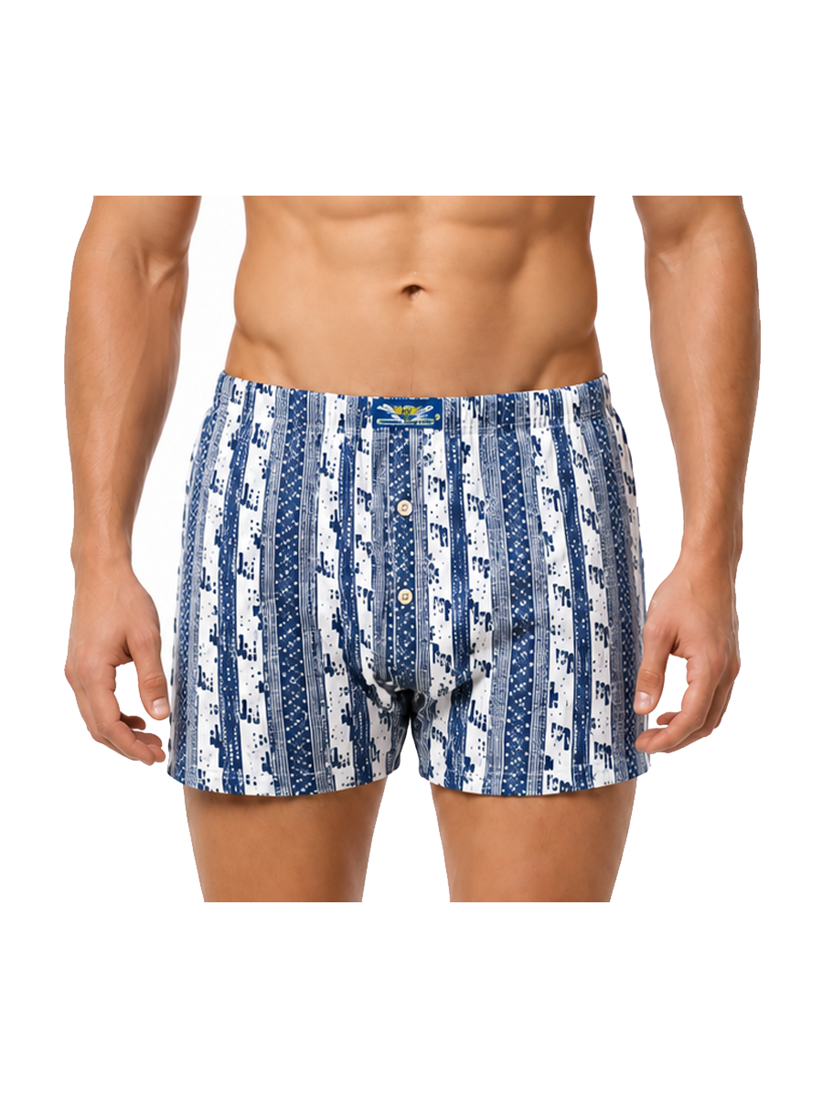 COTTONIL Men's Cotton Printed Boxer Shorts - Dark Colors
