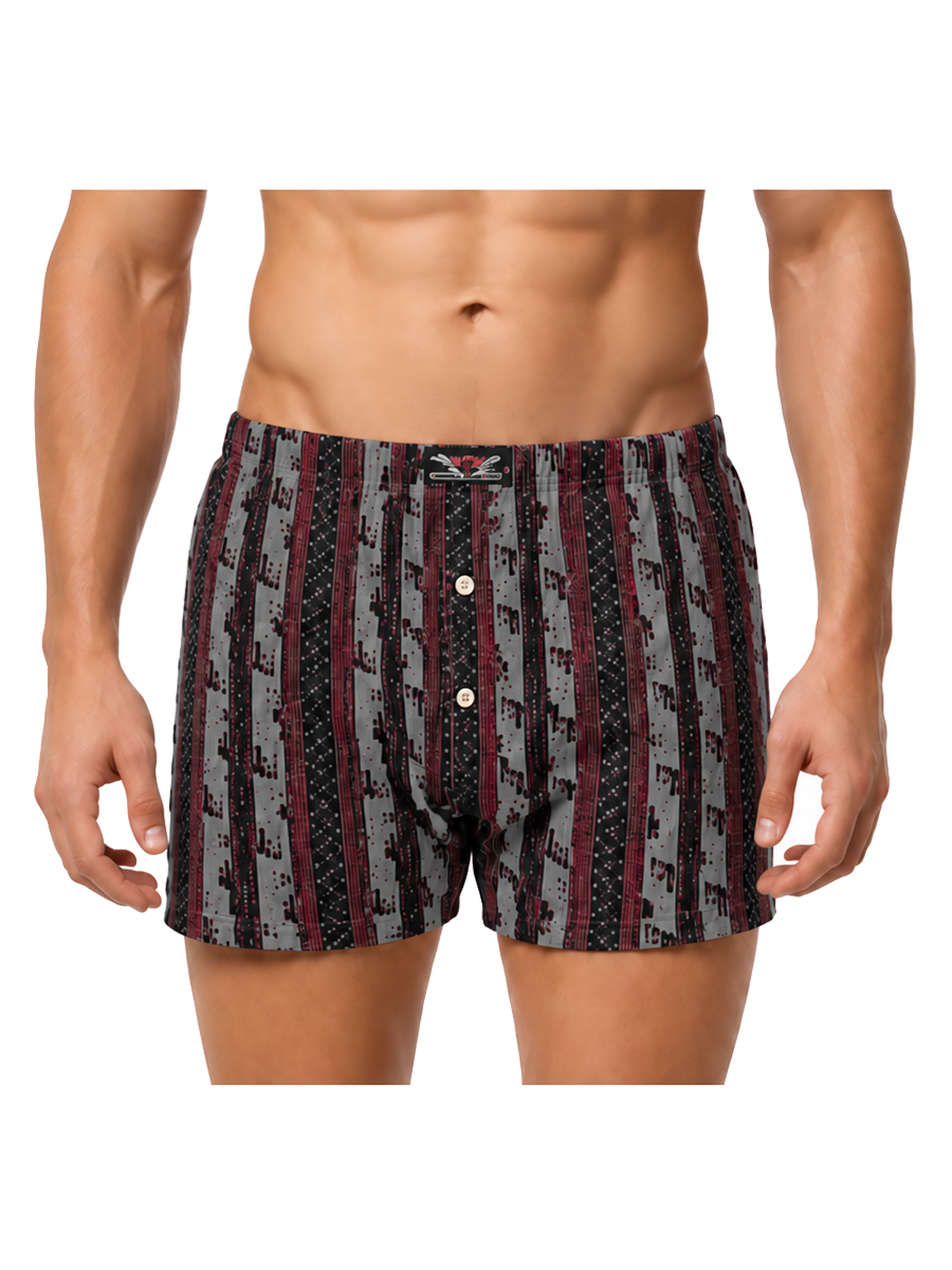 COTTONIL Men's Cotton Printed Boxer Shorts - Dark Colors