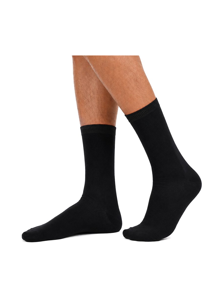 COTTONIL Men's Cotton Medical Socks - Black