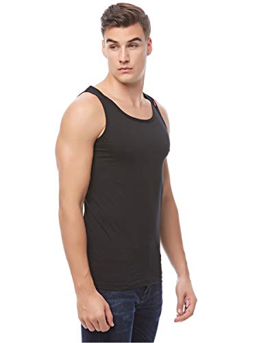 Cottonil Men Sleeveless Cotton Stretch Coloured
