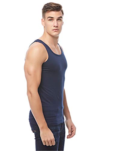 Cottonil Men Sleeveless Cotton Stretch Coloured