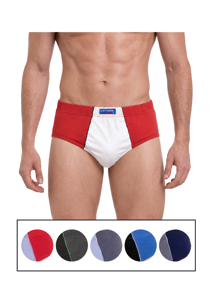 COTTONIL Men's Cotton Digital Briefs - Dark Colors