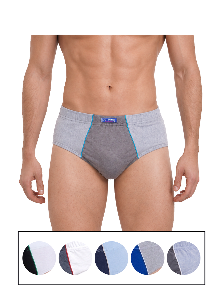 COTTONIL Men's Cotton Digital Briefs - Light Colors