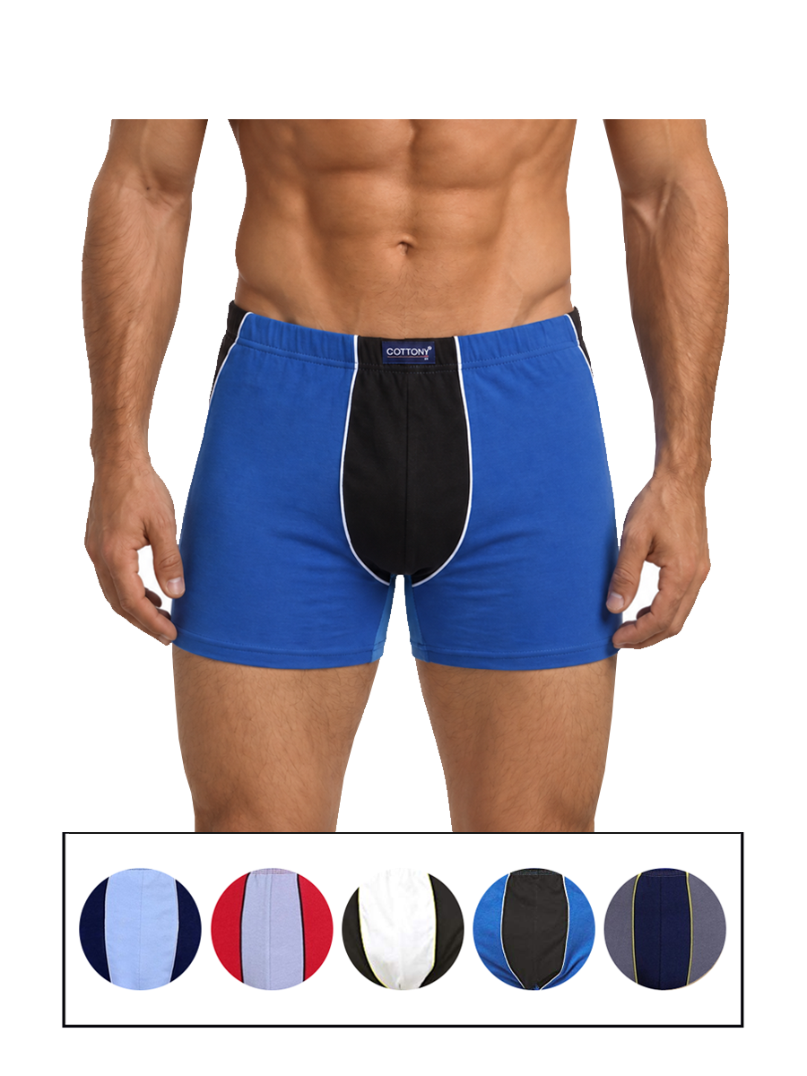 COTTONIL Men's Cotton Digital Boxer Shorts - Dark Colors