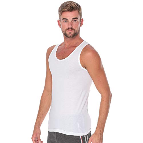 Cottonil Men Sleeveless Com. White
