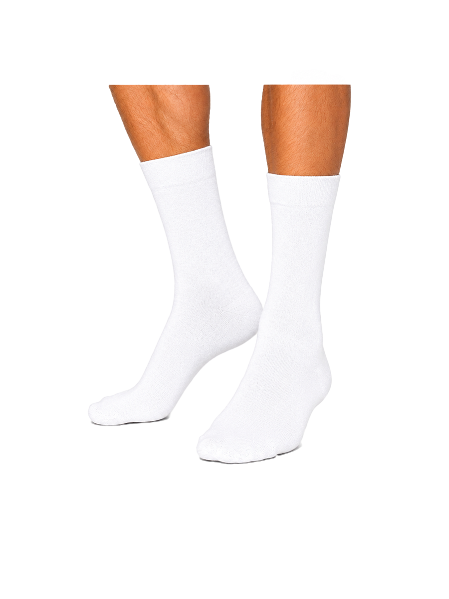 COTTONIL Men's Cotton Classic Socks - White
