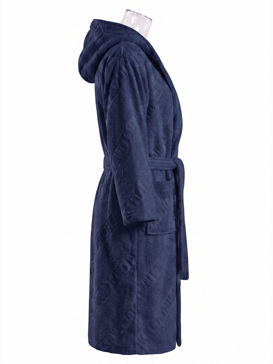 COTTONIL Cotton Bathrobe - Navy