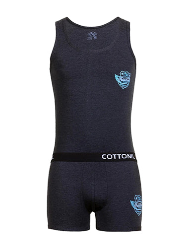 Cottonil Men Sleeveless Rel.Set Coloured