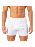 COTTONIL Men's Mercerised Cotton Boxer Shorts - White
