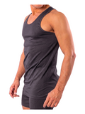 COTTONIL Men's Mercerised Cotton Sleeveless Undershirt - D.Grey
