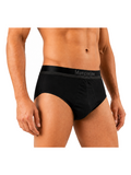 COTTONIL Men's Mercerised Cotton Briefs - Black