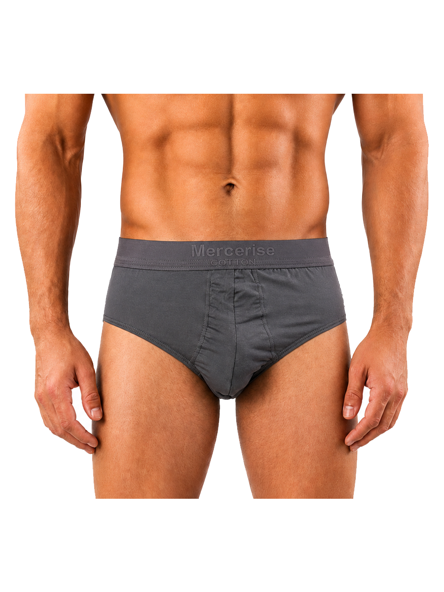 COTTONIL Men's Mercerised Cotton Briefs - D.Grey