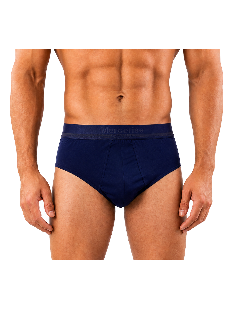 COTTONIL Men's Mercerised Cotton Briefs - Navy