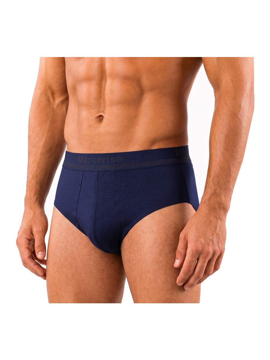 COTTONIL Men's Mercerised Cotton Briefs - Navy